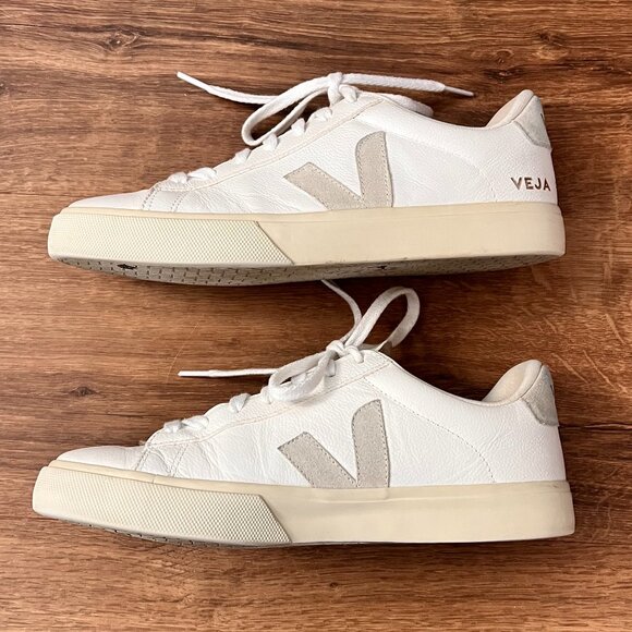 Veja Classic White Leather Campo Sneaker Sz M 8/ W 10 - Picture 9 of 14